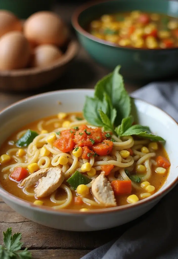 28 Easy Crockpot Chicken Noodle Soup Recipes That Simmer Perfectly - 25. Chicken Noodle Soup with Sweet Corn