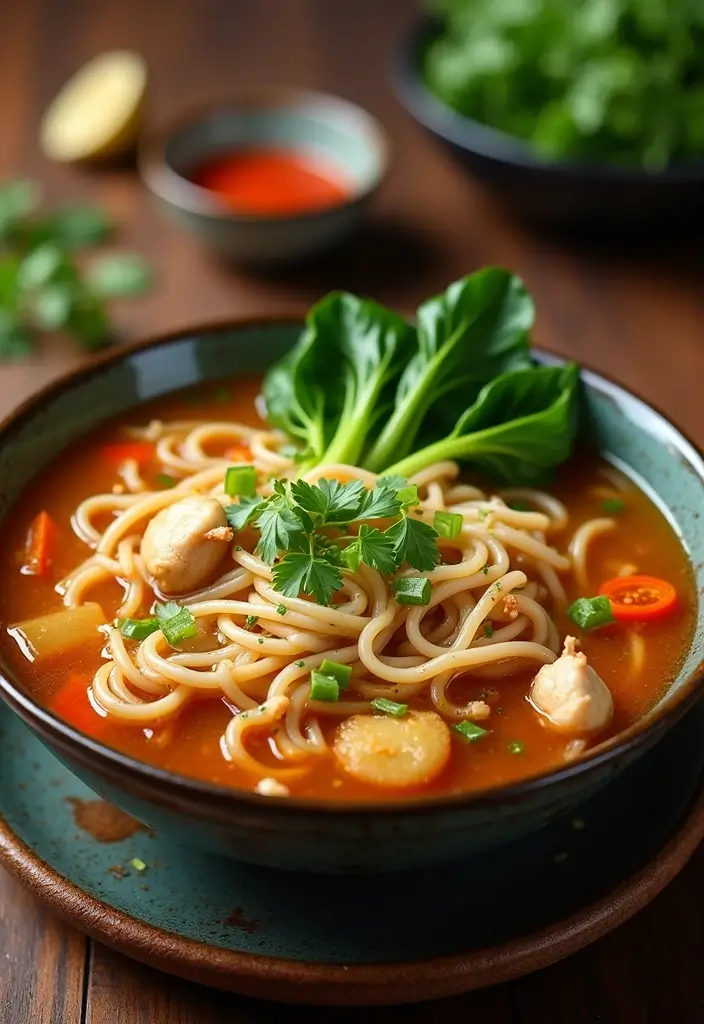 28 Easy Crockpot Chicken Noodle Soup Recipes That Simmer Perfectly - 8. Asian-Inspired Chicken Noodle Soup