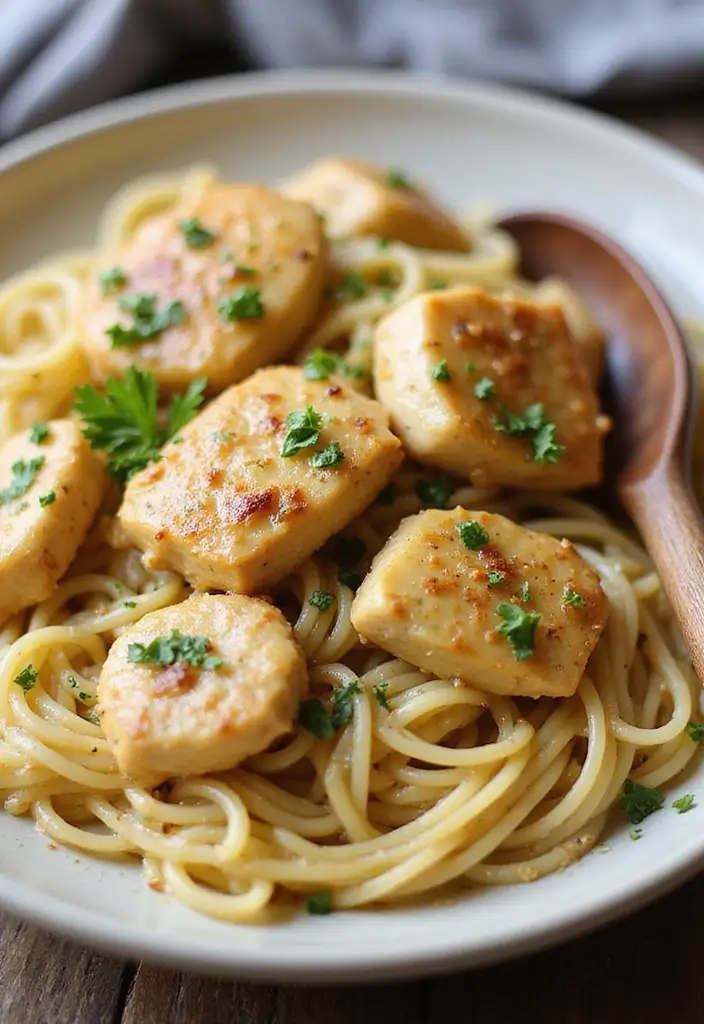 28 Garlic Butter Chicken Bites with Pasta Recipes That Melt in Your Mouth - 1. Classic Garlic Butter Chicken Bites with Spaghetti