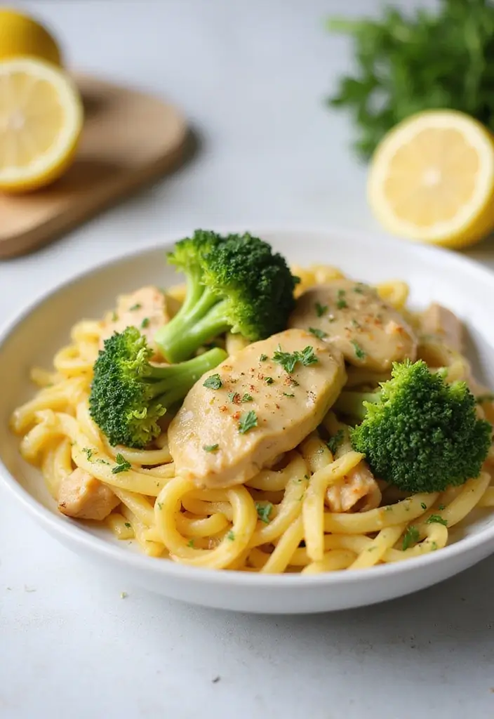 28 Lemon Butter Chicken Pasta Recipes That Feel Creamy & Elegant - 13. Lemon Butter Chicken Pasta with Broccoli