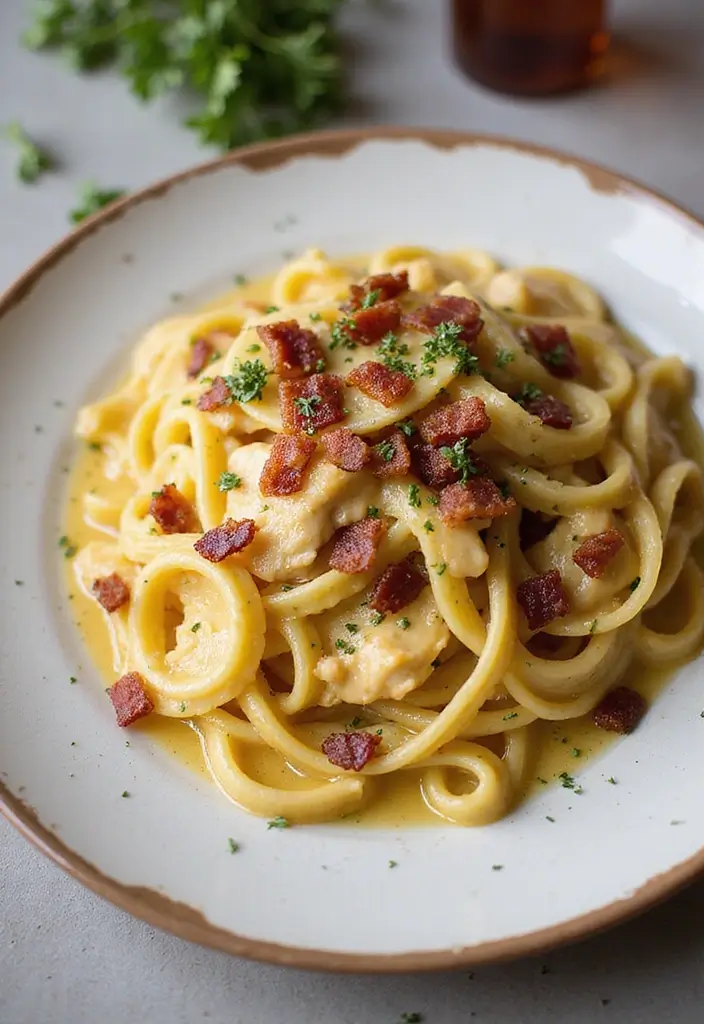 28 Lemon Butter Chicken Pasta Recipes That Feel Creamy & Elegant - 17. Lemon Butter Chicken Pasta with Bacon