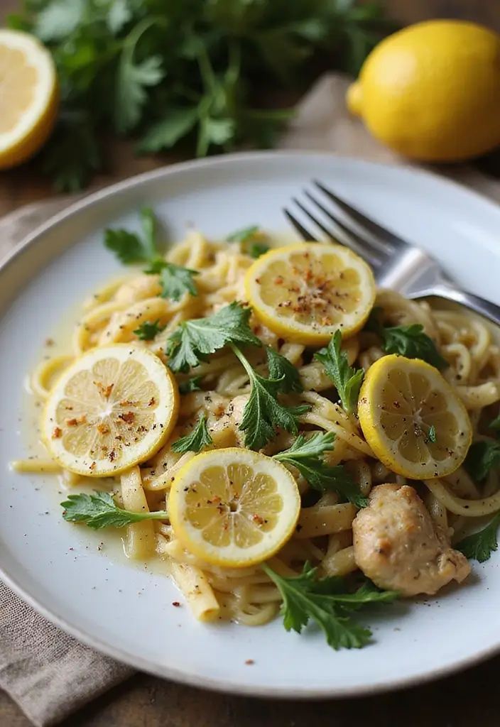 28 Lemon Butter Chicken Pasta Recipes That Feel Creamy & Elegant - 18. Lemon Butter Chicken Pasta with Arugula