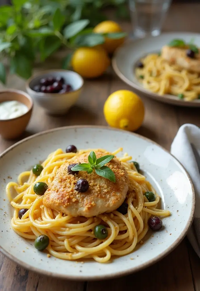 28 Lemon Butter Chicken Pasta Recipes That Feel Creamy & Elegant - 20. Lemon Butter Chicken Pasta with Olives