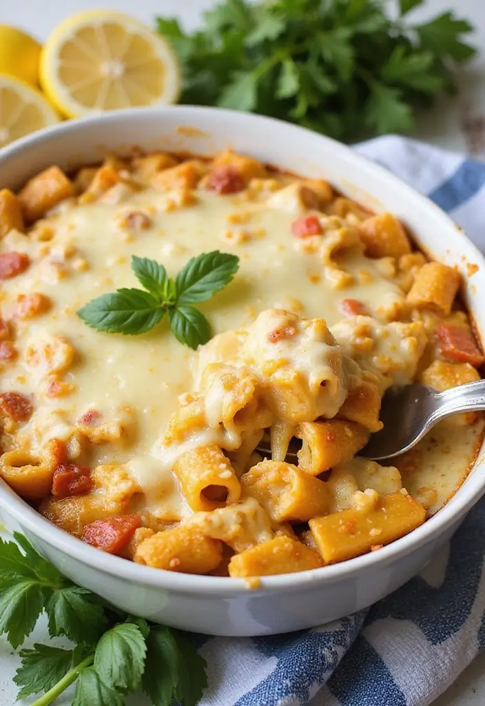 28 Lemon Butter Chicken Pasta Recipes That Feel Creamy & Elegant - 4. Lemon Butter Chicken Pasta Bake