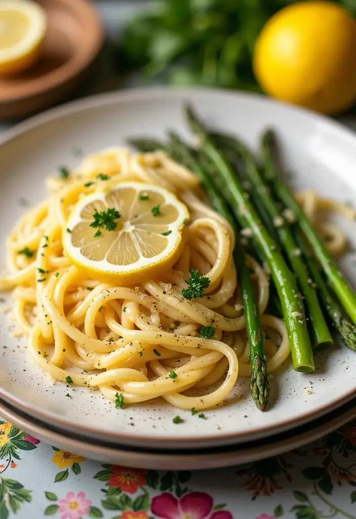 28 Lemon Butter Chicken Pasta Recipes That Feel Creamy & Elegant - 7. Lemon Butter Chicken Pasta with Asparagus