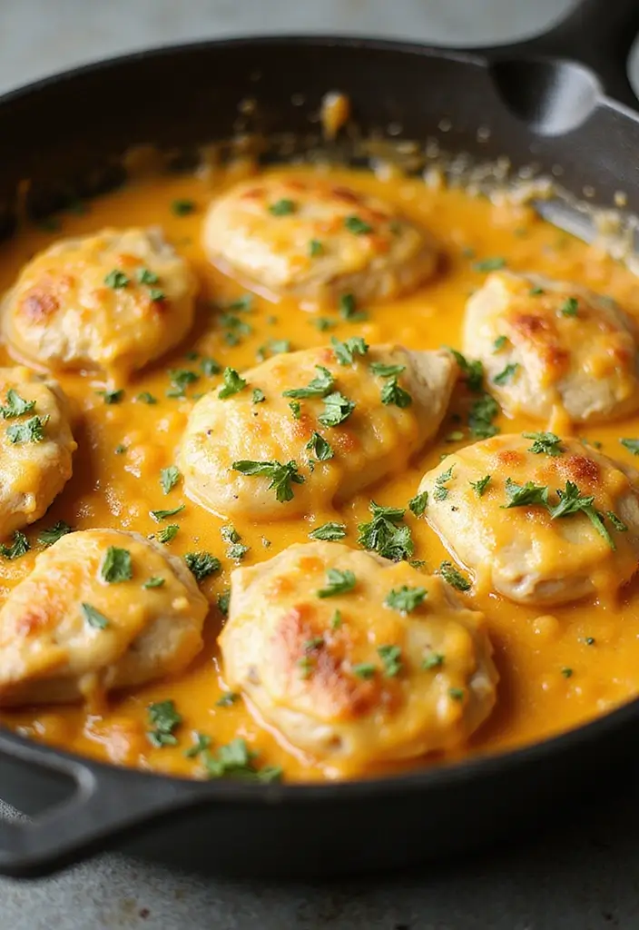 28 Mexican Chicken with Cheese Sauce Recipes That Are Gooey & Good - 18. Mexican Chicken and Cheese Skillet