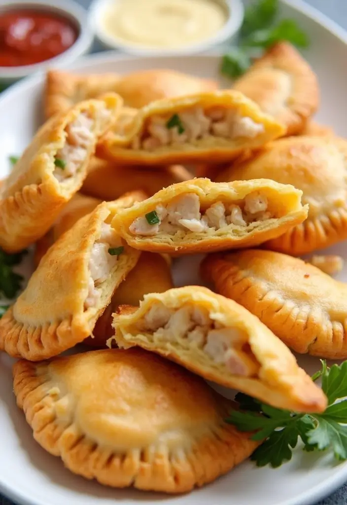 28 Mexican Chicken with Cheese Sauce Recipes That Are Gooey & Good - 20. Chicken Cheese Empanadas