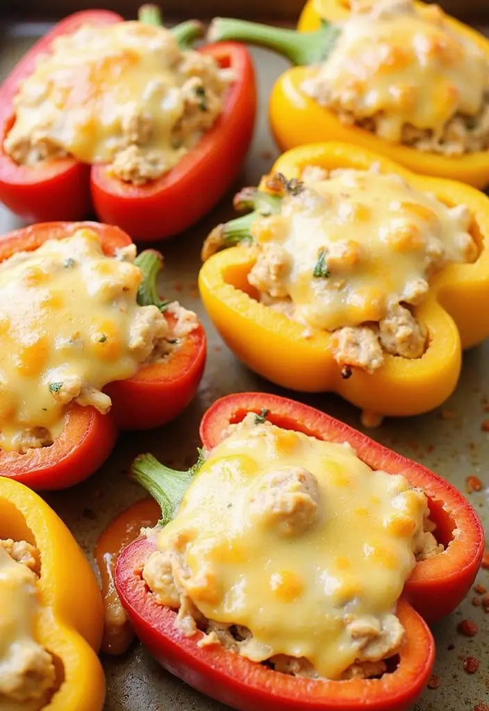 28 Mexican Chicken with Cheese Sauce Recipes That Are Gooey & Good - 5. Mexican Chicken Stuffed Peppers