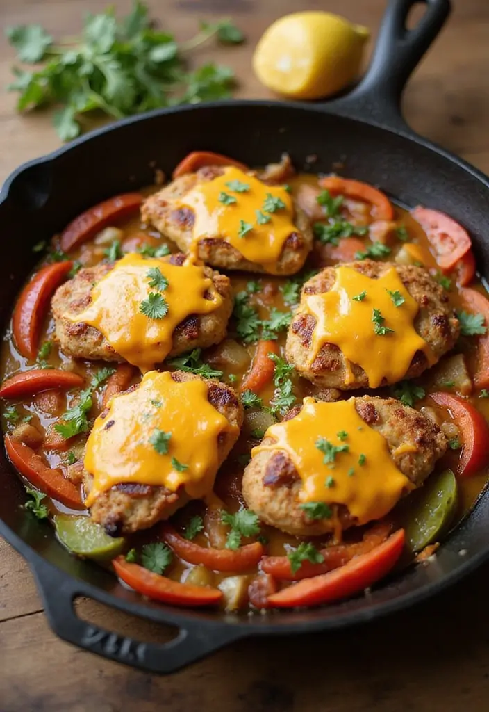 28 Mexican Chicken with Cheese Sauce Recipes That Are Gooey & Good - 7. One-Pan Cheesy Chicken Fajitas