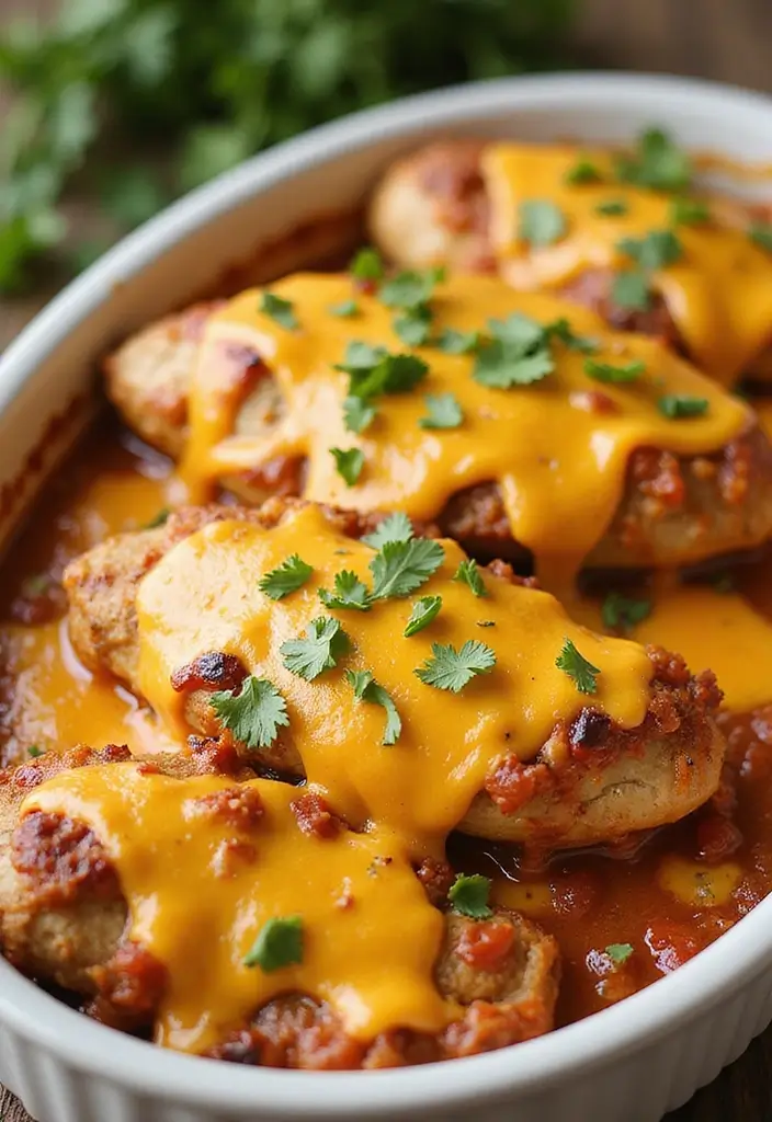 28 Mexican Chicken with Cheese Sauce Recipes That Are Gooey & Good - 8. Cheesy Mexican Chicken Bake