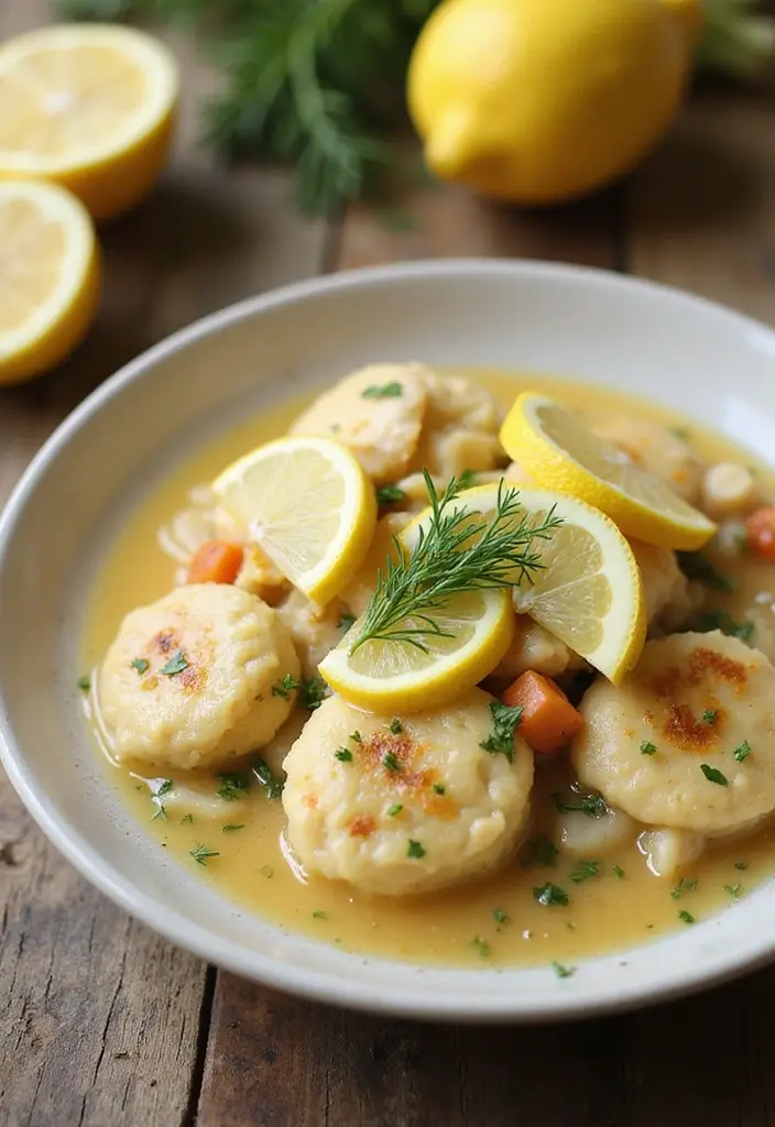 28 Old Fashioned Chicken and Dumplings Recipes That Feel Like Grandma’s - 4. Chicken and Dumplings with a Twist: Lemon and Dill