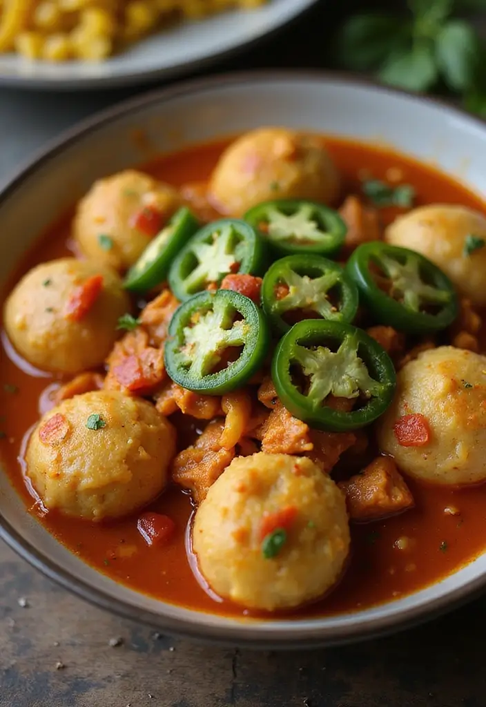 28 Old Fashioned Chicken and Dumplings Recipes That Feel Like Grandma’s - 6. Spicy Chicken and Dumplings with Jalapeños