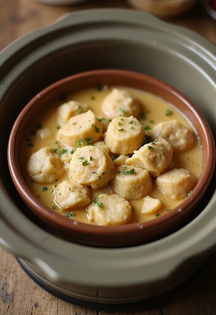 28 Old Fashioned Chicken and Dumplings Recipes That Feel Like Grandma’s - 9. Slow Cooker Chicken and Dumplings