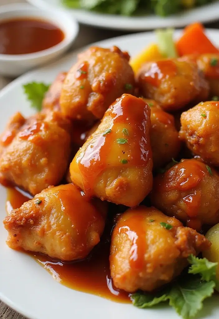 28 Oven Baked Chicken Bites Recipes That Are Crispy & Juicy - 15. Sweet and Sour Chicken Bites