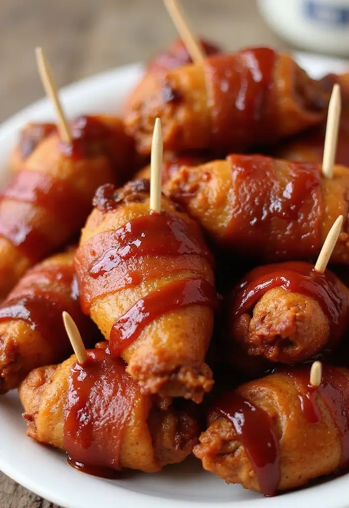 28 Oven Baked Chicken Bites Recipes That Are Crispy & Juicy - 23. Bacon-Wrapped Chicken Bites