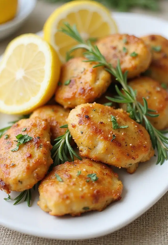 28 Oven Baked Chicken Bites Recipes That Are Crispy & Juicy - 6. Lemon Herb Chicken Bites