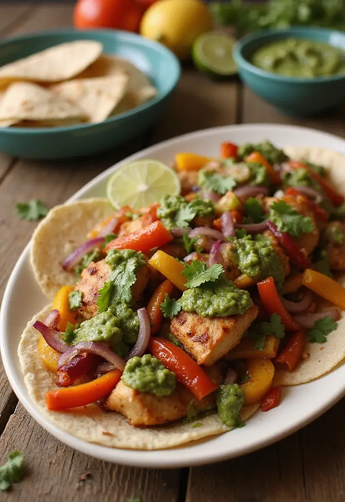28 Salsa Verde Chicken Crockpot Recipes That Cook Themselves - 11. Salsa Verde Chicken Fajitas
