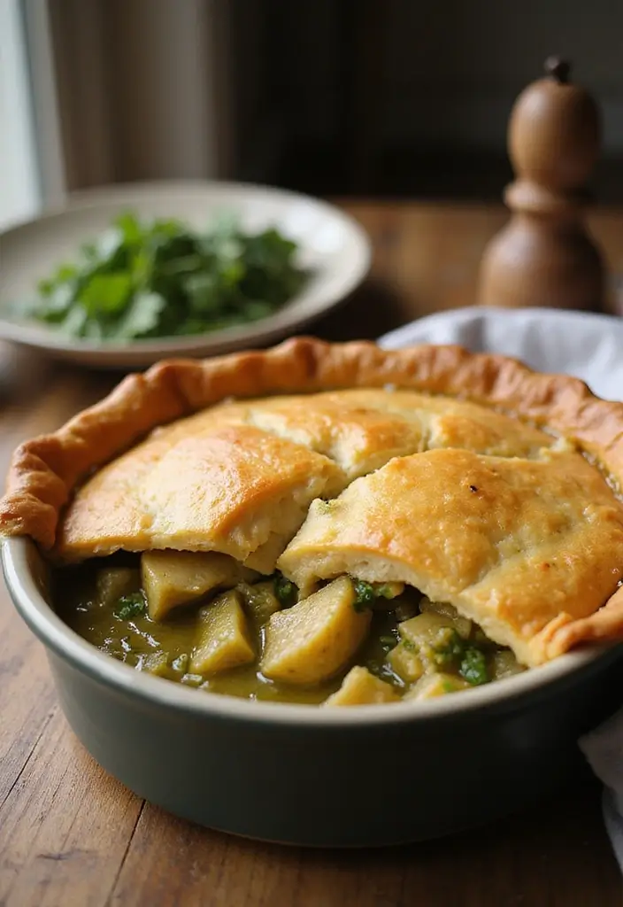 28 Salsa Verde Chicken Crockpot Recipes That Cook Themselves - 12. Salsa Verde Chicken Pot Pie