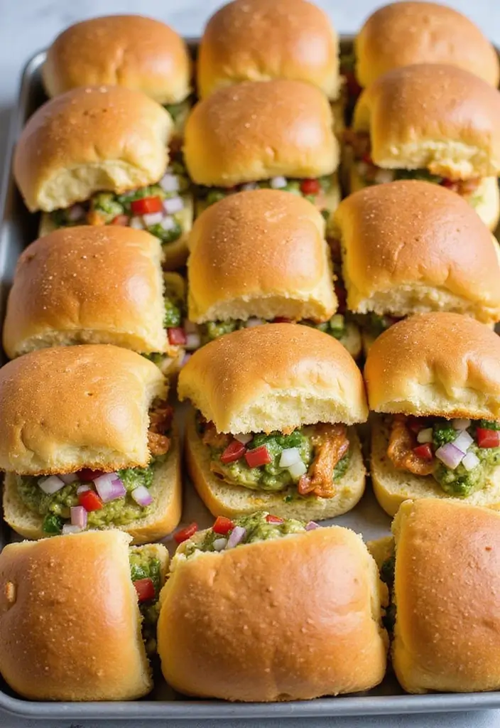 28 Salsa Verde Chicken Crockpot Recipes That Cook Themselves - 25. Salsa Verde Chicken Sliders