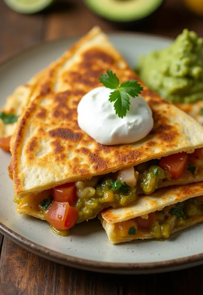 28 Salsa Verde Chicken Crockpot Recipes That Cook Themselves - 4. Salsa Verde Chicken Quesadillas