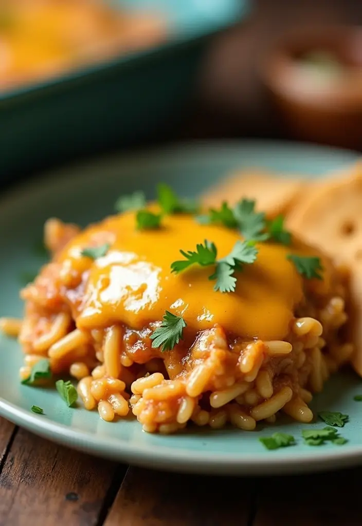 28 Salsa Verde Chicken Crockpot Recipes That Cook Themselves - 7. Salsa Verde Chicken and Rice Casserole
