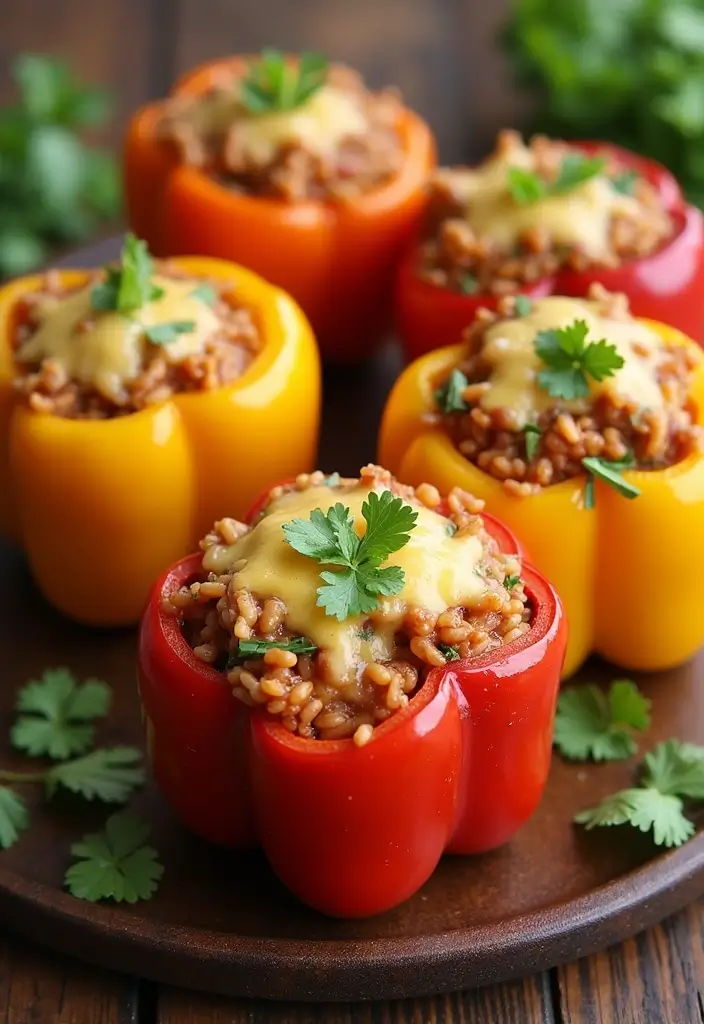 28 Salsa Verde Chicken Crockpot Recipes That Cook Themselves - 8. Salsa Verde Chicken Stuffed Peppers