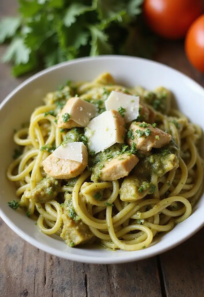 28 Salsa Verde Chicken Crockpot Recipes That Cook Themselves - 9. Salsa Verde Chicken Pasta