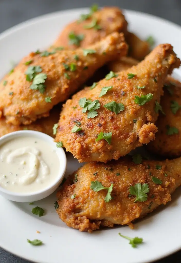 29 Chicken Fried Chicken Recipe Variations That Are Crispy Perfection - 7. Garlic Herb Fried Chicken