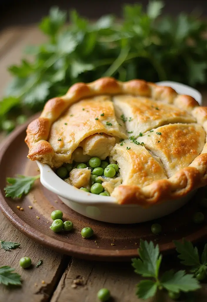 29 Chicken Pot Pie with Pie Crust Recipes That Are Classic Comfort - 17. Chicken and Pea Pot Pie