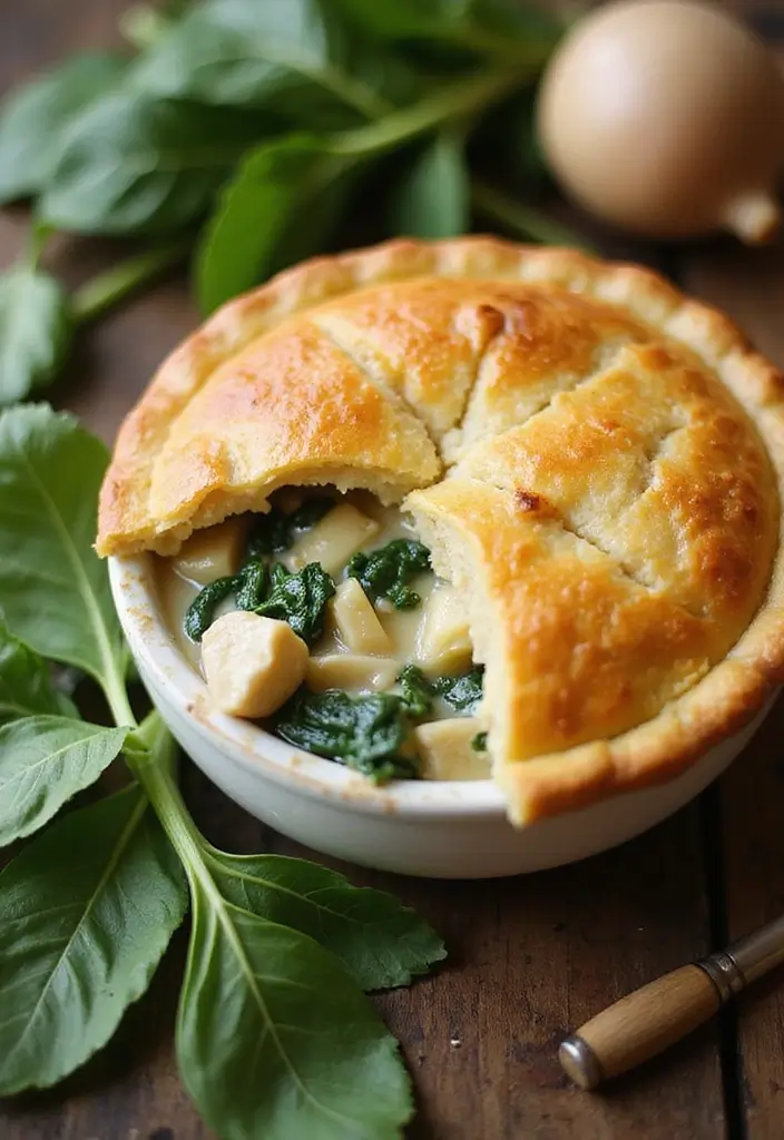 29 Chicken Pot Pie with Pie Crust Recipes That Are Classic Comfort - 22. Chicken Pot Pie with Spinach and Artichokes