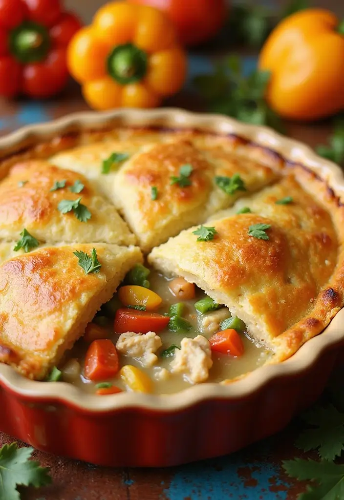 29 Chicken Pot Pie with Pie Crust Recipes That Are Classic Comfort - 25. Chicken Pot Pie with Peppers