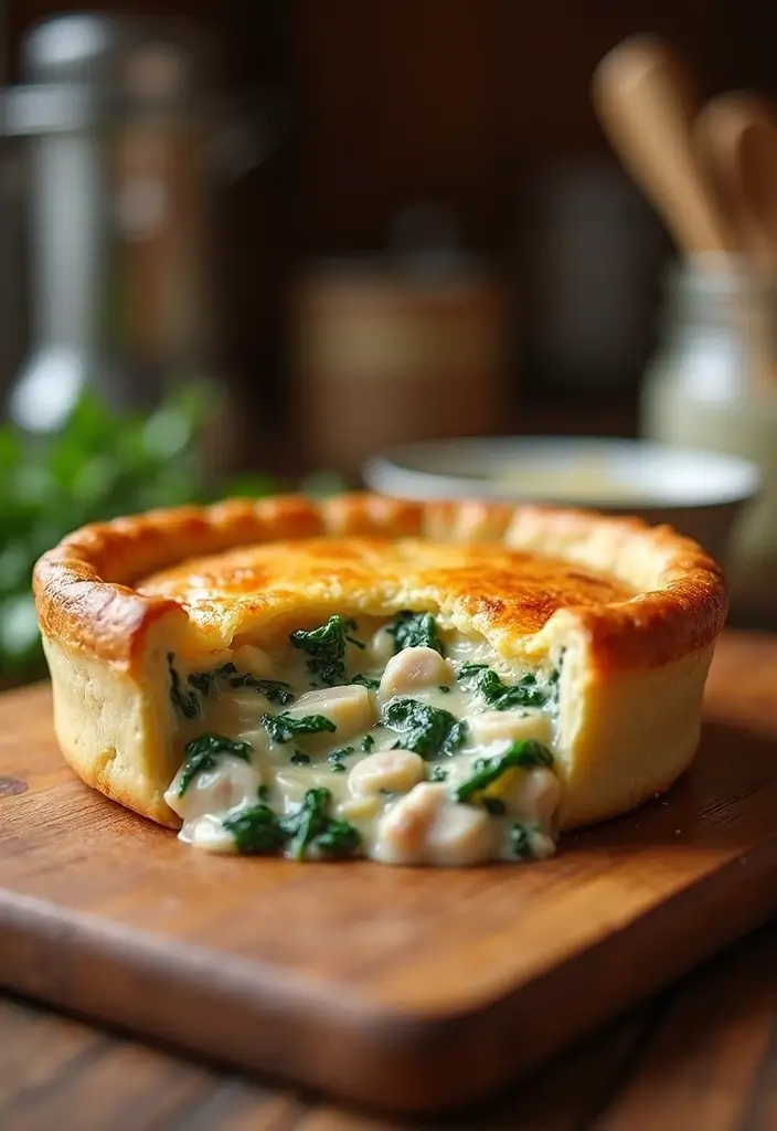 29 Chicken Pot Pie with Pie Crust Recipes That Are Classic Comfort - 3. Creamy Chicken and Spinach Pot Pie