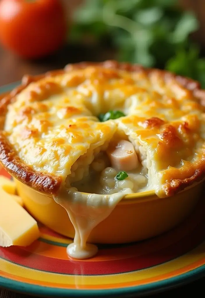 29 Chicken Pot Pie with Pie Crust Recipes That Are Classic Comfort - 4. Cheesy Chicken Pot Pie