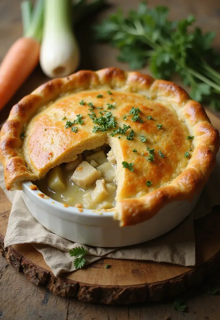 29 Chicken Pot Pie with Pie Crust Recipes That Are Classic Comfort - 7. Rustic Chicken and Leek Pot Pie