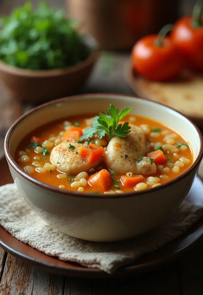 29 Chicken Soups and Stews Recipes That Feel Like a Warm Hug - 18. Chicken and Barley Soup