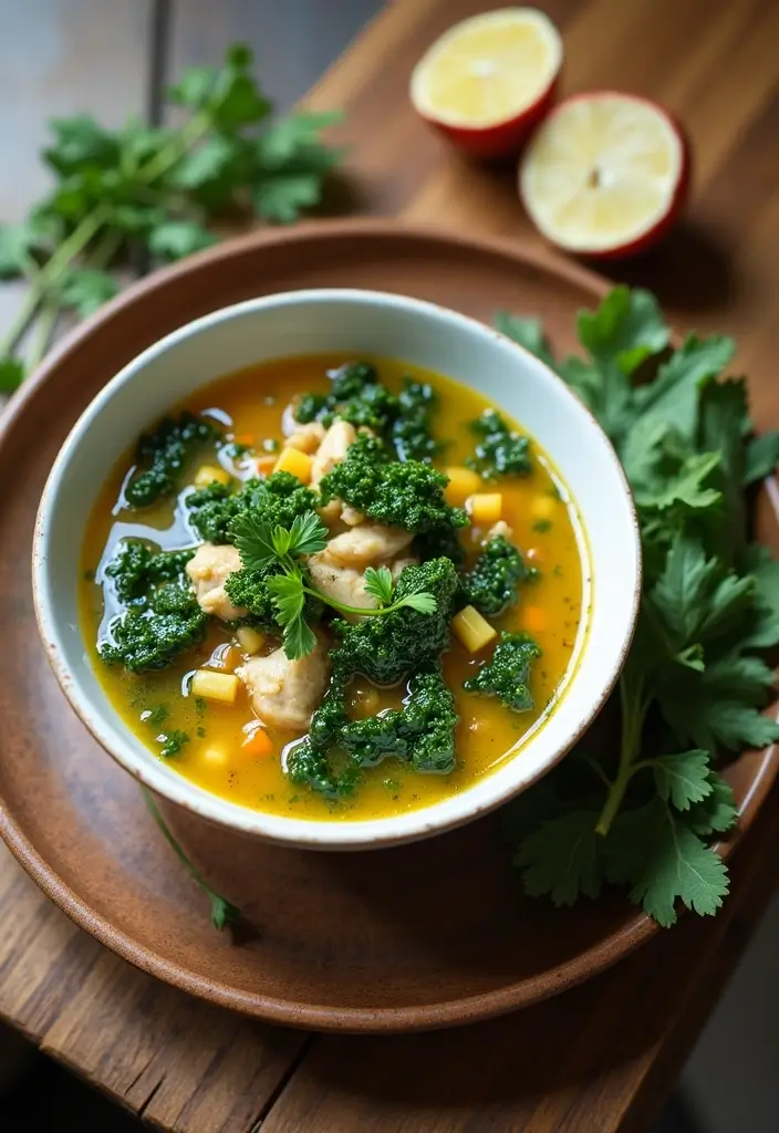 29 Chicken Soups and Stews Recipes That Feel Like a Warm Hug - 26. Chicken and Kale Soup