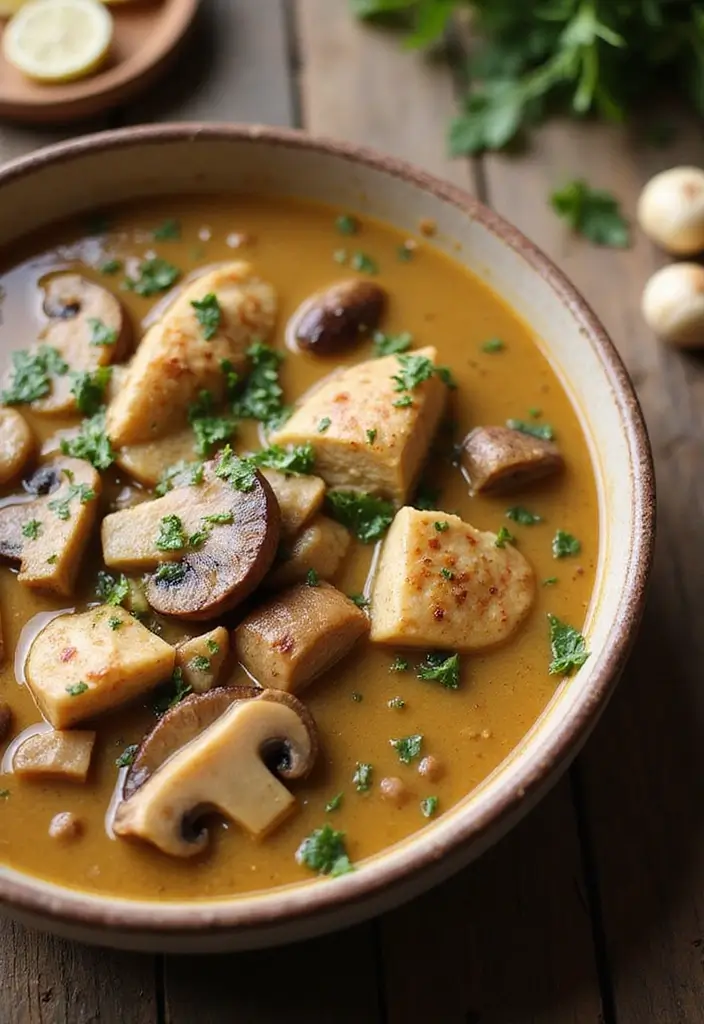 29 Chicken Soups and Stews Recipes That Feel Like a Warm Hug - 5. Creamy Chicken and Mushroom Stew