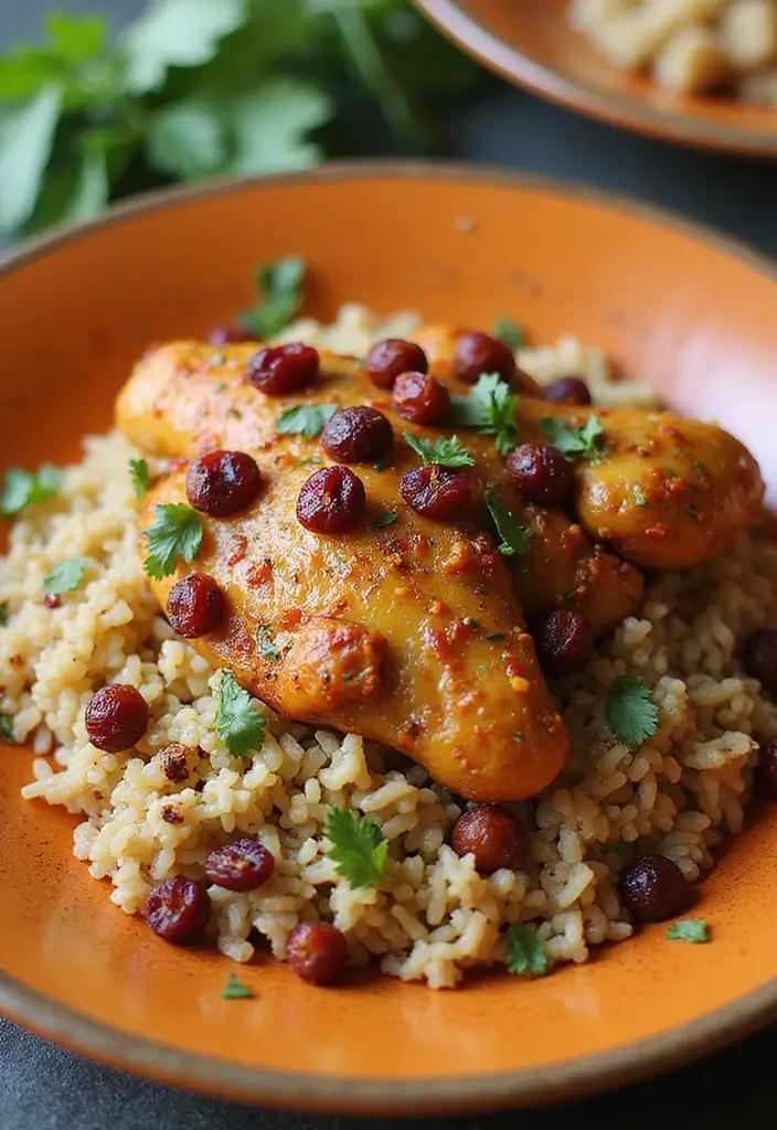 29 Chicken and Brown Rice Recipes for Clean Eating - 15. Moroccan Chicken and Brown Rice