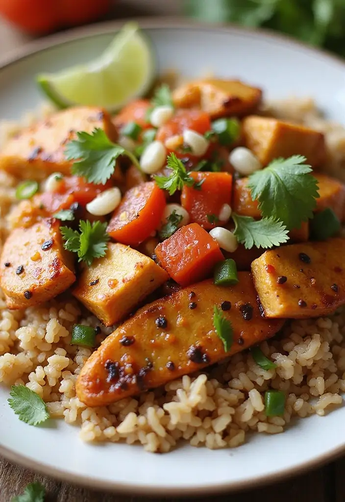 29 Chicken and Brown Rice Recipes for Clean Eating - 16. Chicken and Brown Rice Fajitas