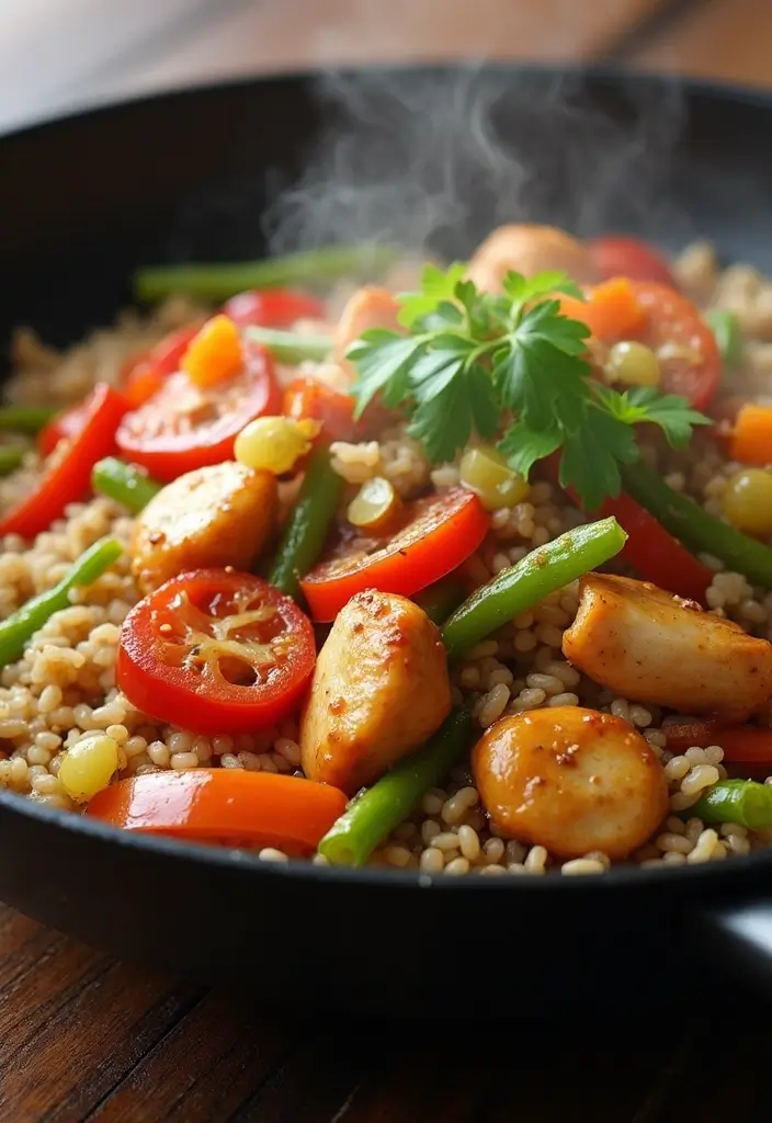 29 Chicken and Brown Rice Recipes for Clean Eating - 2. Spicy Chicken and Brown Rice Stir-Fry