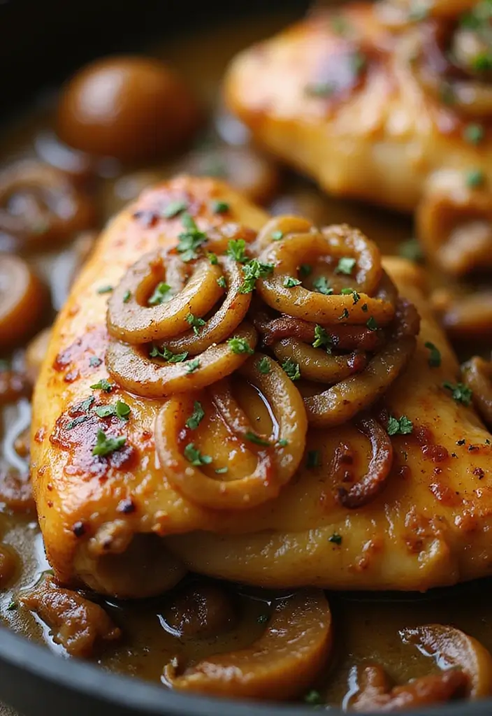 29 Chicken and Onion Recipes That Add Sweet Caramelized Flavor - 1. Sweet and Savory Caramelized Onion Chicken Skillet