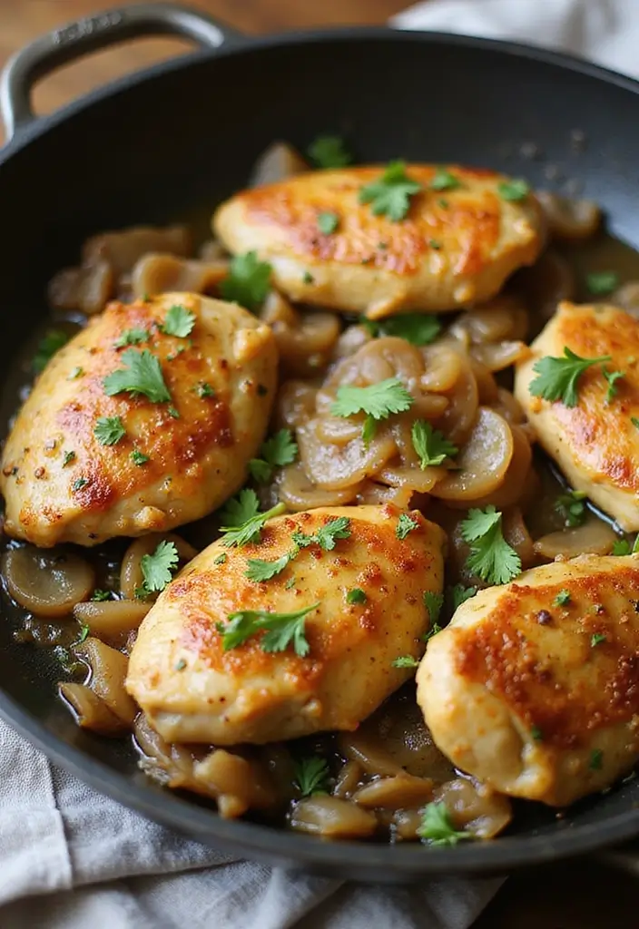 29 Chicken and Onion Recipes That Add Sweet Caramelized Flavor - 13. Garlic Butter Chicken with Onions