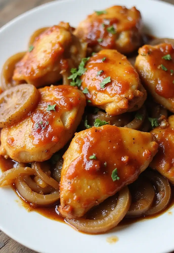 29 Chicken and Onion Recipes That Add Sweet Caramelized Flavor - 2. Honey Garlic Chicken with Onions