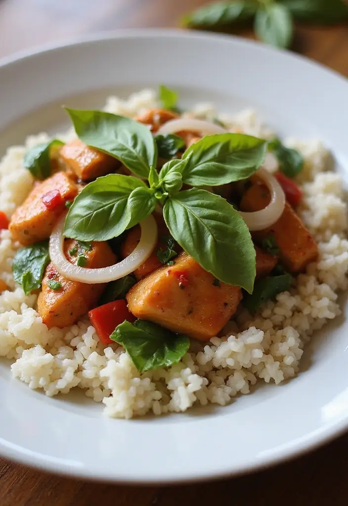 29 Chicken and Onion Recipes That Add Sweet Caramelized Flavor - 25. Thai Basil Chicken with Onions