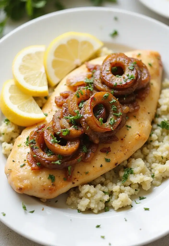 29 Chicken and Onion Recipes That Add Sweet Caramelized Flavor - 9. Lemon Herb Chicken with Caramelized Onions