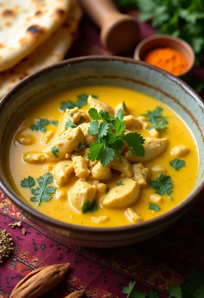 29 Creamy White Chicken Chili Recipes That Are Thick & Comforting - 15. Creamy Curried White Chicken Chili