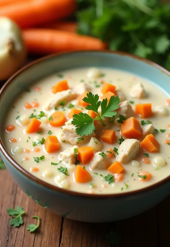 29 Creamy White Chicken Chili Recipes That Are Thick & Comforting - 18. Creamy White Chicken Chili with Carrots