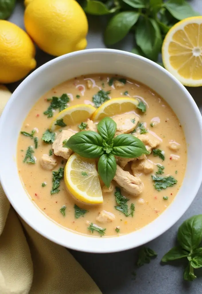 29 Creamy White Chicken Chili Recipes That Are Thick & Comforting - 21. Creamy Lemon Basil White Chicken Chili
