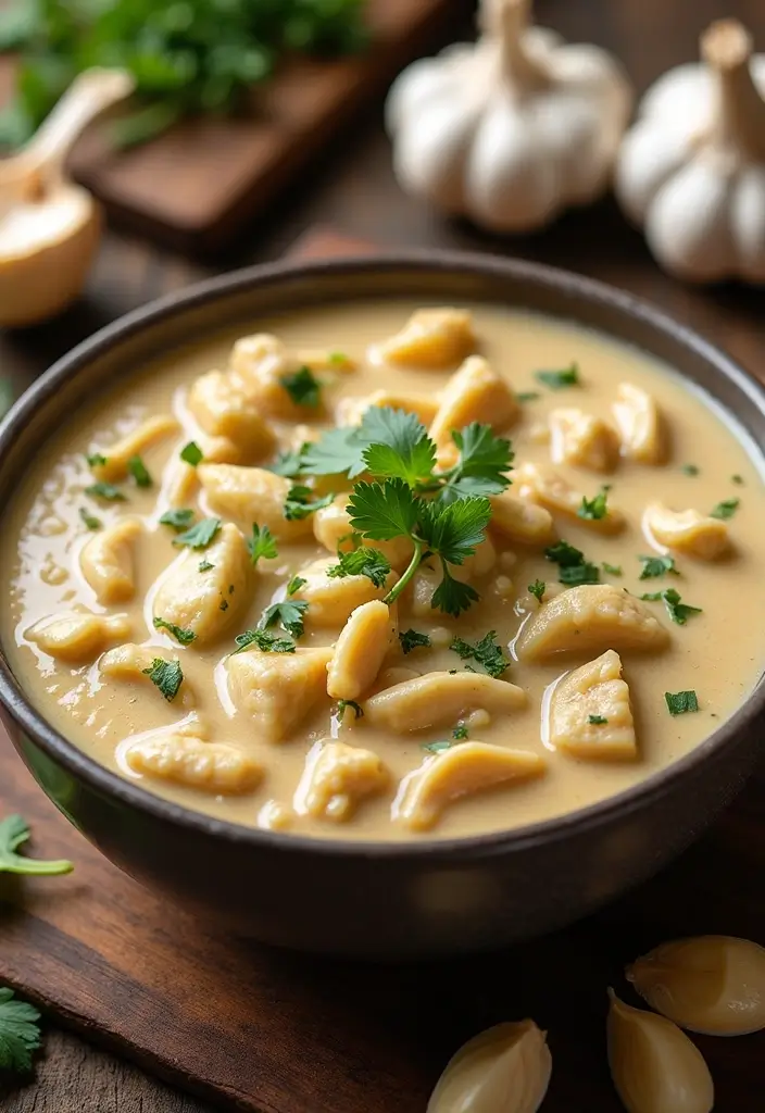 29 Creamy White Chicken Chili Recipes That Are Thick & Comforting - 25. Creamy White Chicken Chili with Roasted Garlic