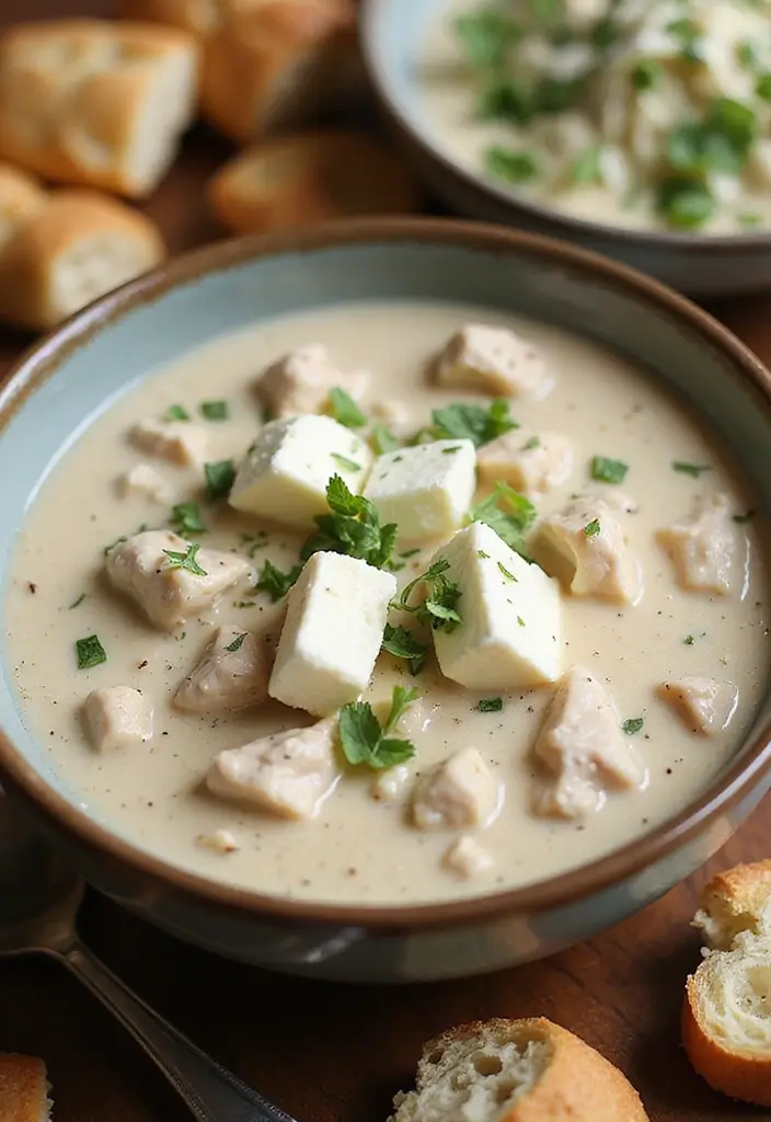 29 Creamy White Chicken Chili Recipes That Are Thick & Comforting - 4. Creamy White Chicken Chili with Cream Cheese